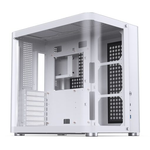 Jonsbo TK-2 White Mid Tower Case - Hyperboloid Glass Design, Mid-Tower, Support BTF MB + 360 AIO