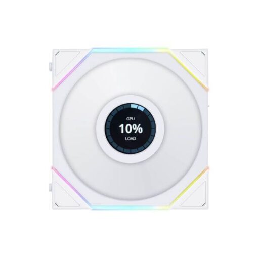 Lian Li UNI FAN TL LCD 120 Reverse Blade Triple White Fan (12RTLLCD3W) - 3x 120mm fans, 1x UNI FAN Controller Cable (P-7P)
