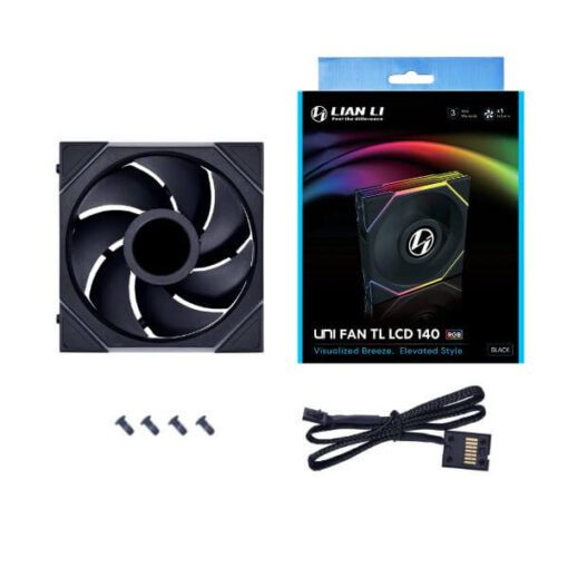 Lian Li UNI FAN TL LCD 140 Single Black Fan (14TLLCD1B) - 1x 140mm fans