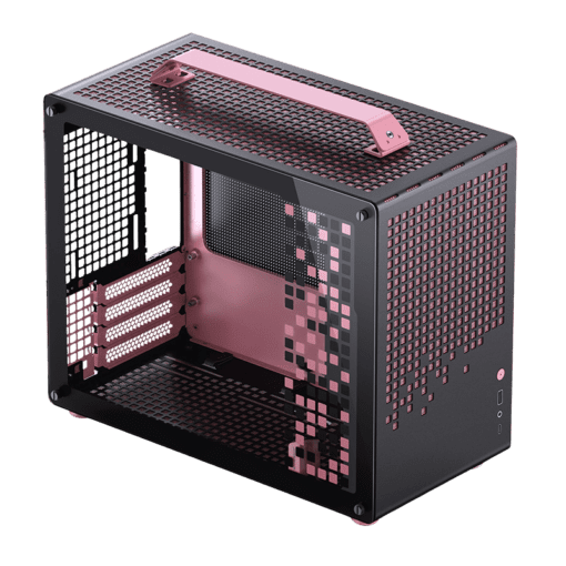 Jonsbo Z20 Black Pink Mini Case - Micro-ATX, Detachable Carrying handle, support 240 AIO