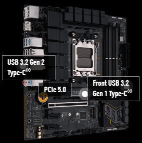 ASUS TUF GAMING B650M-E Mainboard 68 connectivity 2 mb