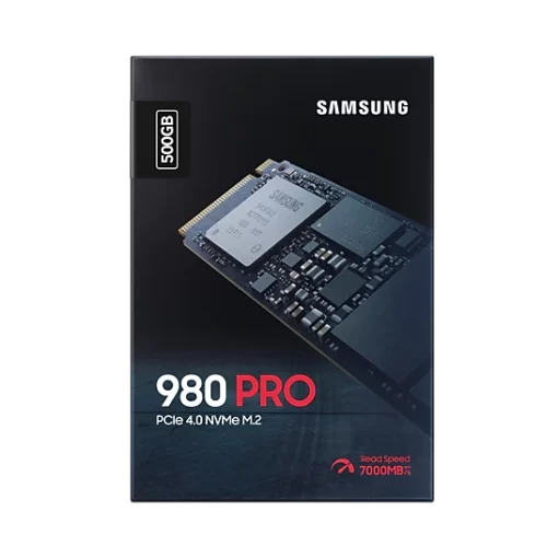 Samsung 980 Pro 500GB (MZ-V8P500BW) SSD - PCIe Gen 4.0 x4, NVMe V-NAND, M.2 2280