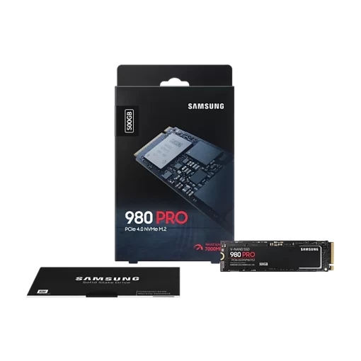 Samsung 980 Pro 500GB (MZ-V8P500BW) SSD - PCIe Gen 4.0 x4, NVMe V-NAND, M.2 2280