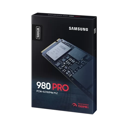 Samsung 980 Pro 500GB (MZ-V8P500BW) SSD - PCIe Gen 4.0 x4, NVMe V-NAND, M.2 2280