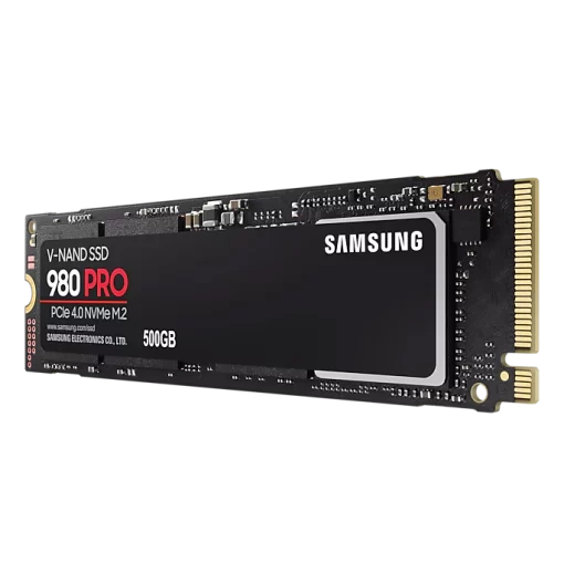 Samsung 980 Pro 500GB (MZ-V8P500BW) SSD - PCIe Gen 4.0 x4, NVMe V-NAND, M.2 2280