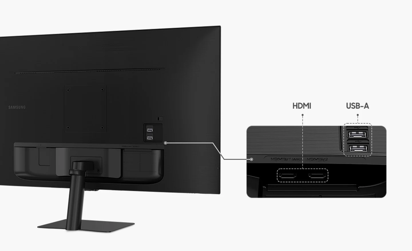 Samsung Smart M5 M50D FHD LS32DM500EEXXV FHD Monitor - 32 inch, VA, 60Hz, 4ms, FHD (1920 x 1080) 31 vn feature multiple connections for your devices 540991824