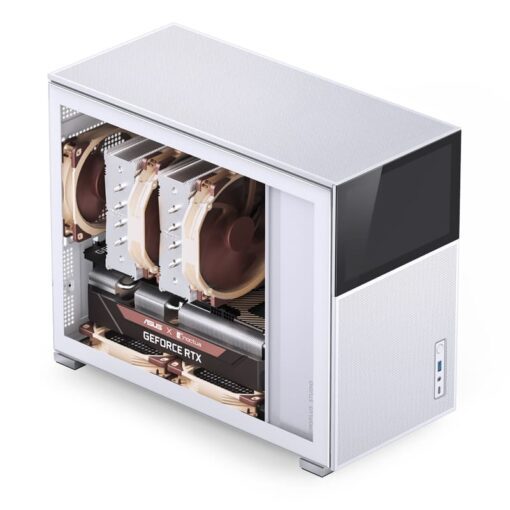 Jonsbo D31 MESH SCREEN White M-ATX Case - Sub HD-LCD Display