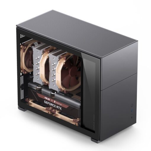 Jonsbo D31 STD SCREEN Black M-ATX Case - Sub HD-LCD Display
