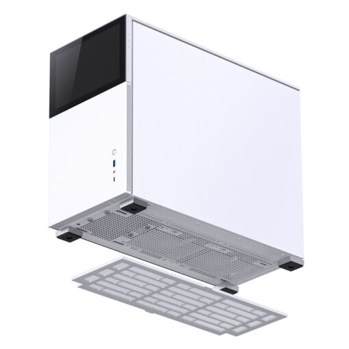 Jonsbo D31 STD SCREEN White M-ATX Case - Sub HD-LCD Display