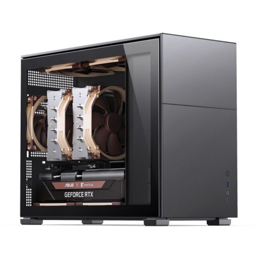 Jonsbo D31 STD SCREEN Black M-ATX Case - Sub HD-LCD Display