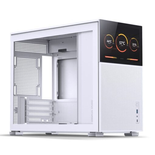 Jonsbo D31 MESH SCREEN White M-ATX Case - Sub HD-LCD Display