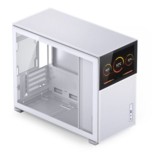 Jonsbo D31 MESH SCREEN White M-ATX Case - Sub HD-LCD Display