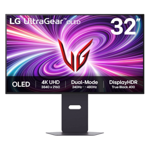 LG 32GS95UV-B UltraGear OLED Gaming Monitor - 32 inch, 4K UHD (3840 x 2160), 16:9, 4K 240Hz ↔ FHD 480Hz, 0.03ms G-SYNC Compatible