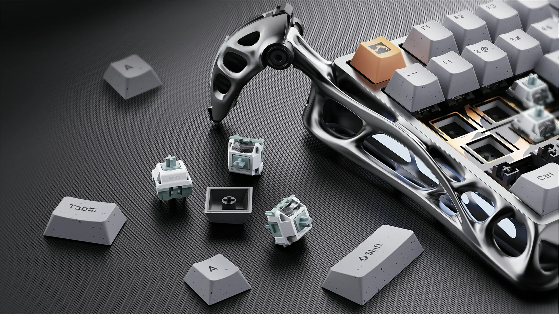 GravaStar Mercury K1 Pro - Concrete Gray Gaming Keyboard 21 3 4c657cd4 5249 4ce5 aa21 1c54a0a92547