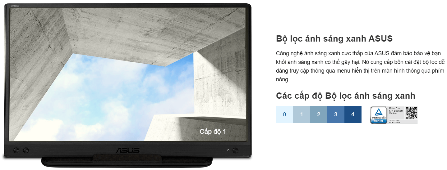 Bo loc anh sang xanh ASUS 1