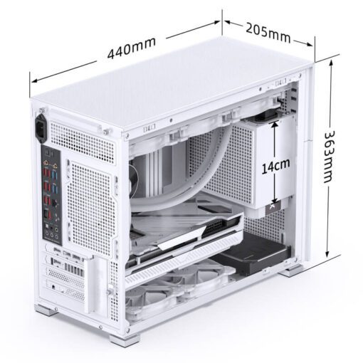 Jonsbo D31 STD SCREEN White M-ATX Case - Sub HD-LCD Display