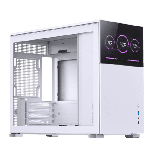 Jonsbo D31 STD SCREEN White M-ATX Case - Sub HD-LCD Display