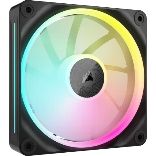 CORSAIR LX120 RGB Black Single Fan Expansion (CO-9051025-WW) - Black, 1x120mm 2400RPM Static Pressure RGB Fan