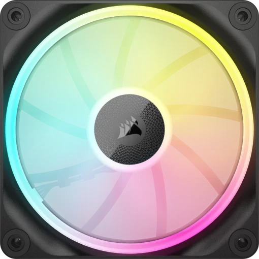 CORSAIR LX120 RGB Black Single Fan Expansion (CO-9051025-WW) - Black, 1x120mm 2400RPM Static Pressure RGB Fan