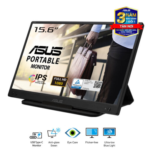 ASUS ZenScreen MB166C Portable Monitor - 15.6" IPS Full HD, Flicker Free, Low Blue Filter