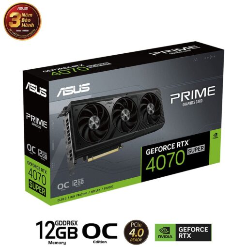 ASUS PRIME GeForce RTX 4070 SUPER OC Edition 12GB GDDR6X (PRIME-RTX4070S-O12G) Graphics Card