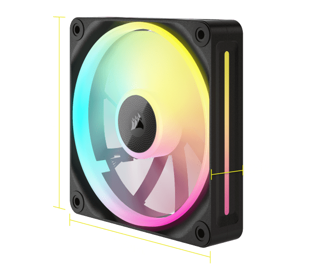 CORSAIR LX120 RGB Black Single Fan Expansion (CO-9051025-WW) - Black, 1x120mm 2400RPM Static Pressure RGB Fan 32