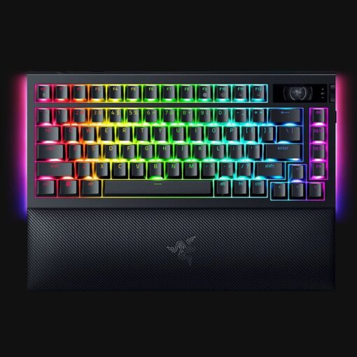 Razer BlackWidow V4 Pro 75% Wireless Gaming Mechanical Keyboard - OLED Display, Hot-swappable, True 4K Hz Wireless, Bluetooth 5.1, Razer™ Orange Tactile Switches Gen‑3