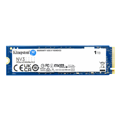 Kingston NV3 1TB (SNV3S/1000G) SSD - M.2 NVMe PCIe Gen 4x4, Read 6.000 MB/s, Write 4.000 MB/s
