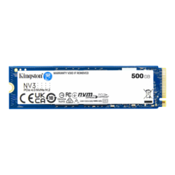 Kingston NV3 500GB (SNV3S/500G) SSD - M.2 NVMe PCIe Gen 4x4, Read 5.000 MB/s, Write 3.000 MB/s