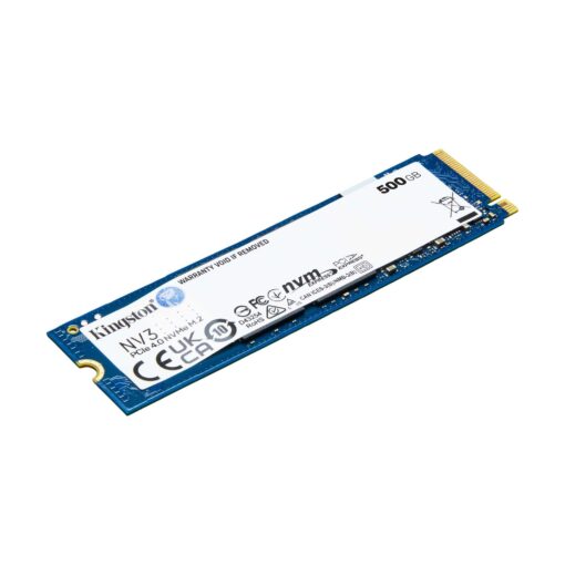 Kingston NV3 500GB (SNV3S/500G) SSD - M.2 NVMe PCIe Gen 4x4, Read 5.000 MB/s, Write 3.000 MB/s