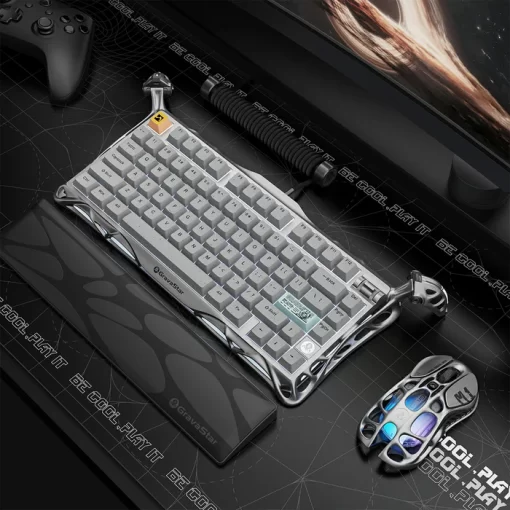 GravaStar Mercury K1 Pro - Concrete Gray Gaming Keyboard