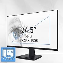 MSI PRO MP252 Monitor - 24.5 inch, Full HD (1920x1080) , 100Hz, HDMI, Display Port 67 feature 1