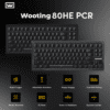 Wooting 80HE PCR Lekker V2 L60 switches Gaming Keyboard - LED bar, Rapid Trigger, True 8kHz Polling, Gasket Mounted, PC Plate, Screw-in Stabilizers