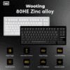 Wooting 80HE Zinc alloy Lekker V2 L60 switches Gaming Keyboard - LED bar, Rapid Trigger, True 8kHz Polling, Gasket Mounted, PC Plate, Screw-in Stabilizers