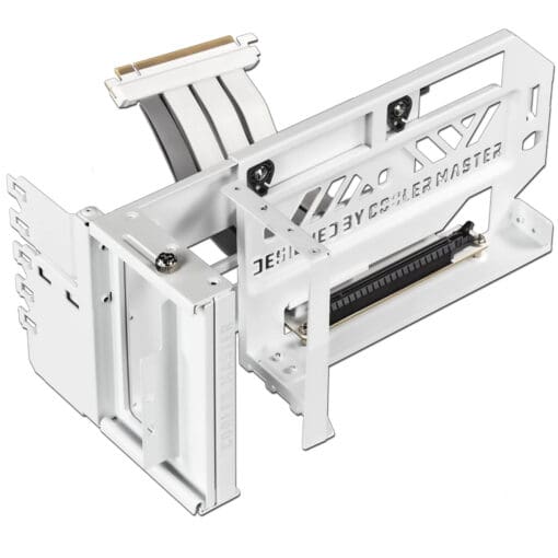 Cooler Master Universal Vertical Graphics Card Holder Kit V3 White - White, Premium Riser Cable PCI-E 4.0 x16-165mm