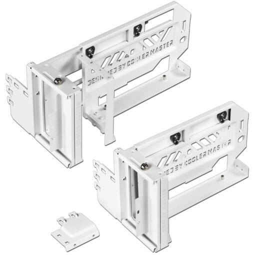 Cooler Master Universal Vertical Graphics Card Holder Kit V3 White - White, Premium Riser Cable PCI-E 4.0 x16-165mm