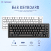 Furycube E68 Full Aluminium Gaming Keyboard - 68 Keys, 3 modes, Hotswap, North facing RGB, Nano Coated
