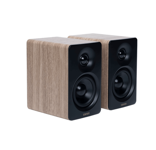 Edifier M60 Classic Oak 2.0 Compact Bookshelf Speakers - 66W (RMS) total, Bluetooth V5.3, USB-C, AUX inputs