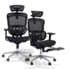 Gami Crom All Black Ergonomic Chair - tựa cổ HeadFlex 8D, tựa lưng Butterfit 2D, Multi Button, tay ghế 360 độ, lưới solidmesh USA