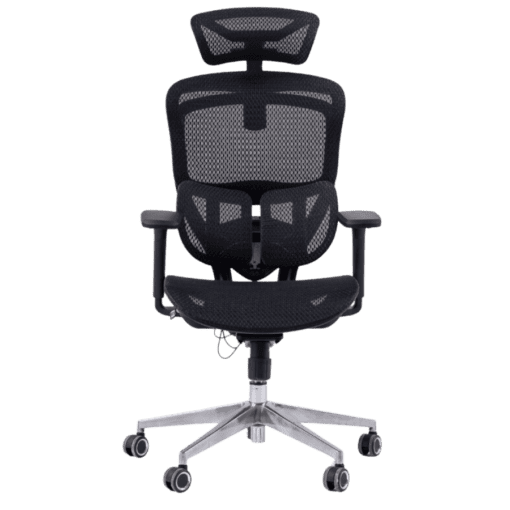 Gami Crom All Black Ergonomic Chair - tựa cổ HeadFlex 8D, tựa lưng Butterfit 2D, Multi Button, tay ghế 360 độ, lưới solidmesh USA