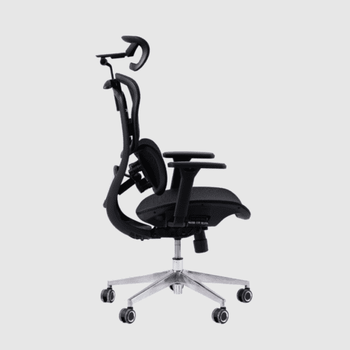 Gami Crom All Black Ergonomic Chair - tựa cổ HeadFlex 8D, tựa lưng Butterfit 2D, Multi Button, tay ghế 360 độ, lưới solidmesh USA