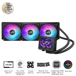 ASUS ROG Ryujin III 360 ARGB Extreme AIO Liquid CPU Cooler - 3.5 inch (640 x 480) LCD Display, 360mm radiator, Asetek Emma Gen8 V2 pump, 3x ROG 120mm ARGB Fans