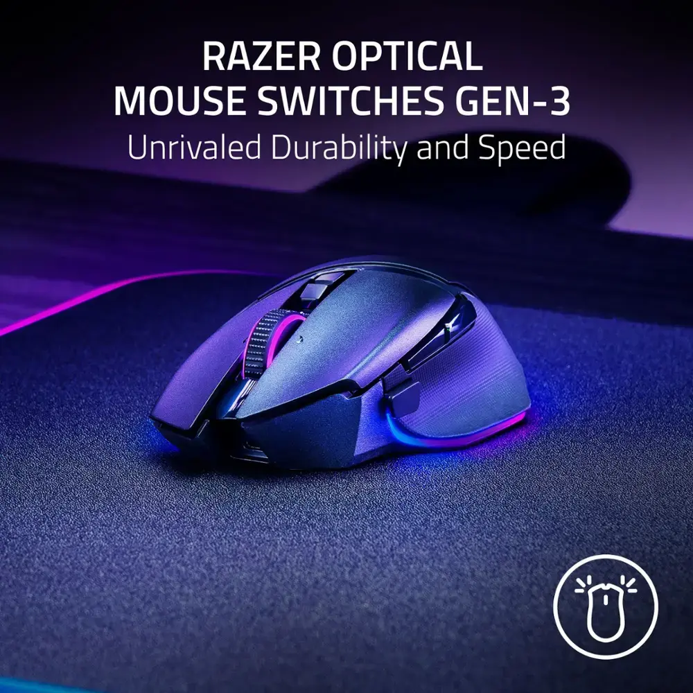 Razer Basilisk V3 Pro 35K Wireless Gaming Mouse - Black, 35000 DPI, Chroma RGB, HyperScroll Tilt Wheel 52 Razer Basilisk V3 Pro 35K Black page mb 6