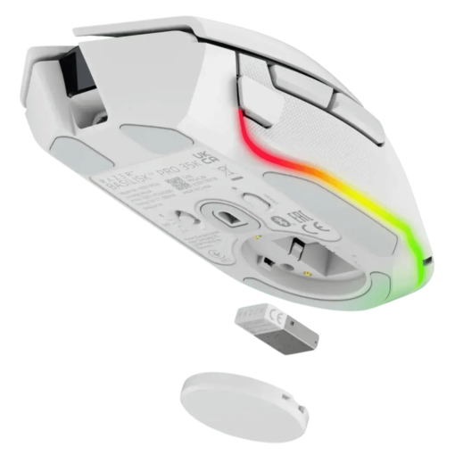 Razer Basilisk V3 Pro 35K Wireless Gaming Mouse - White, 35000 DPI, Chroma RGB, HyperScroll Tilt Wheel