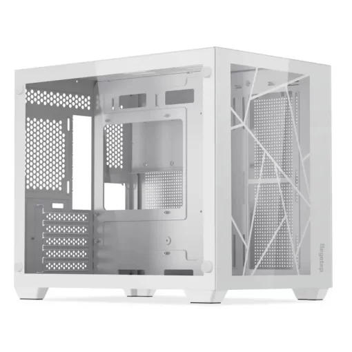 Segotep LUMI II White Case - MATX, Dual Tempered Glass, 360mm radiator support