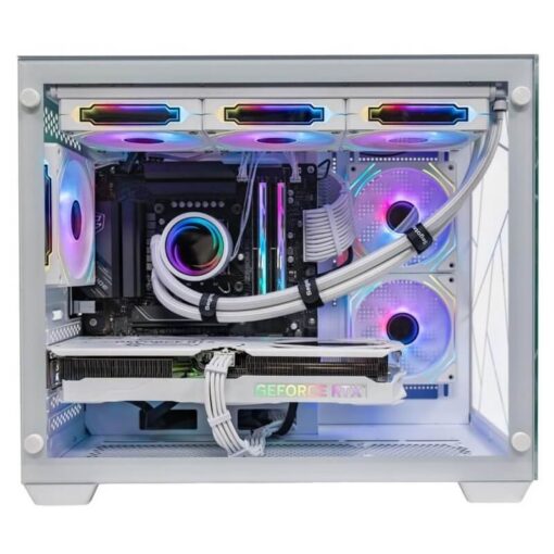 Segotep LUMI II White Case - MATX, Dual Tempered Glass, 360mm radiator support