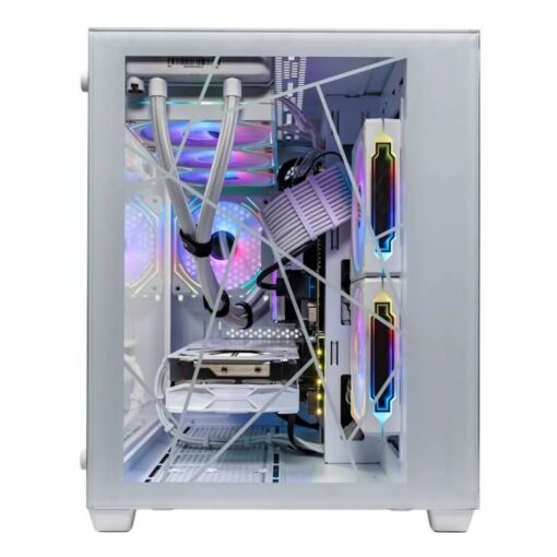 Segotep LUMI II White Case - MATX, Dual Tempered Glass, 360mm radiator support