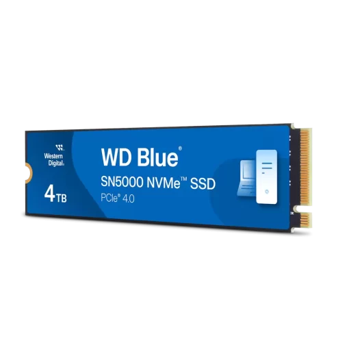 Western Digital WD Blue SN5000 4TB (WDS400T4B0E) - M.2 NVMe PCIe Gen4 x4SSD, SRP 5150MB/s, SWP 4850MB/s