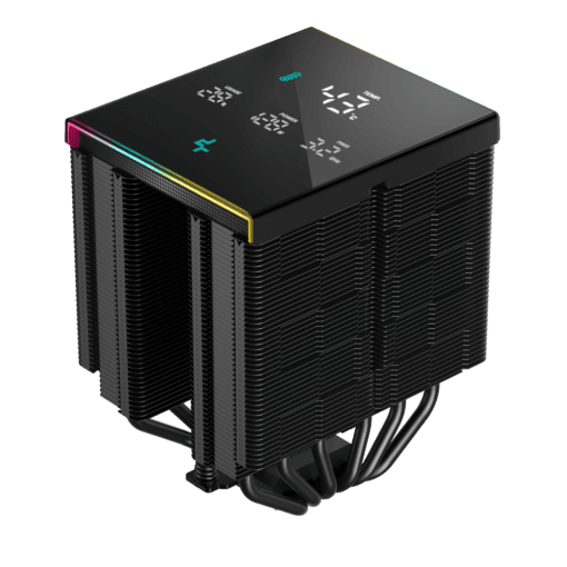 Deepcool AK620 DIGITAL PRO CPU Air Cooler - Black, 6 Heatpipes, Dual Tower, Multi-data point screen