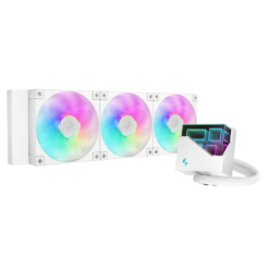 DeepCool LD360 ARGB WH AIO Liquid CPU Cooler - White, 360mm Radiator, FD12 ARGB fans, 5th generation pump, AM5-LGA1700 compatible